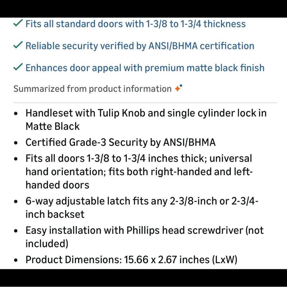 Amazon Basics Front Door Lock Set - Picture 7 of 10